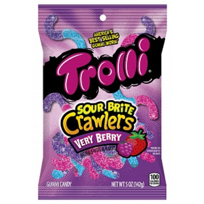 Trolli Crawlers Sour Brite Very Berry Peg Bag 142g *USA*
