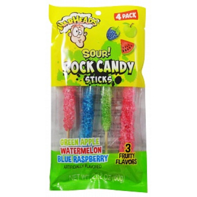 Warheads Sour! Rock Candy Sticks 60g *USA*