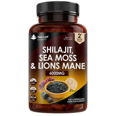 Shilajit, Sea Moss and Lion's Mane Capsules