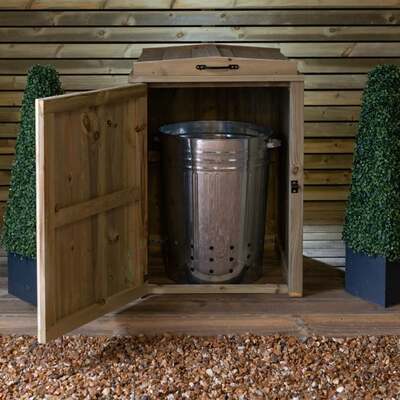 Wooden Dustbin Storage