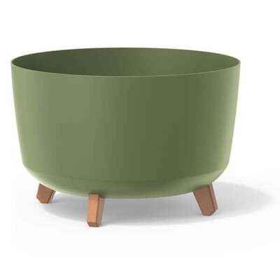Round Flower Plant Pot Zinnia 100% Recycled Plastic