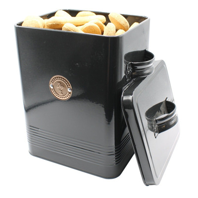 Dog Food Biscuit Tin Midnight Black