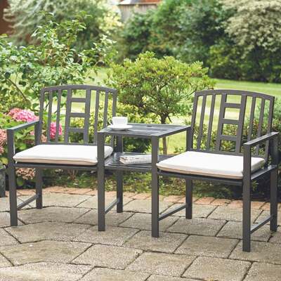 Garden Bench Set Companion Duo Hartlebury