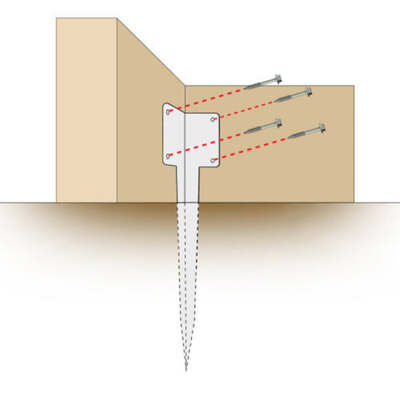 Raised Bed Steel Spikes Support System