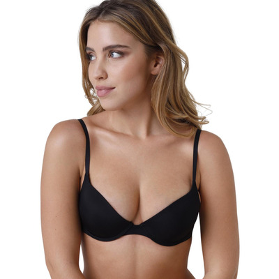 Wonderbra Invisible Push Up T Shirt Bra - Black - 30DD
