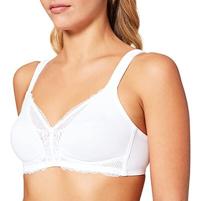 Triumph Modern Lace Cotton Non Wired Bra - White - 38D