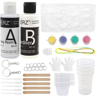 EXERZ Resin Craft Kit " Complete Set for Creative Resin Art (Dinosaur)