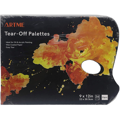 Artme Tear-off Paper Palettes 22.9x30.5cm, 50g, 36 sheets - Disposable Palettes- 1pk