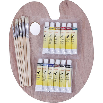 Exerz Paint Brushes & Palette Set