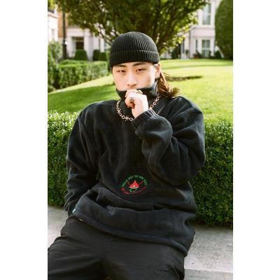 Fleece In Black Watermelon Disco Raver Embroidery