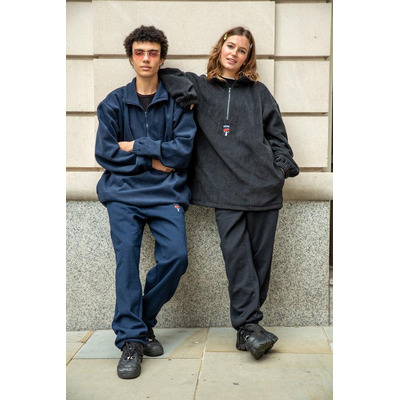 Joggers in Navy with Embroidered Bro Shroom