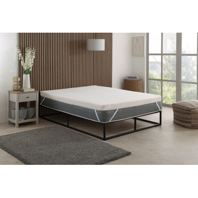 Memory Foam Topper with Luxury Bubble Stretch Zip Cover - 1-inch (2.5cm), 2-inch (5cm) and 3-inch (7.5cm) Deep