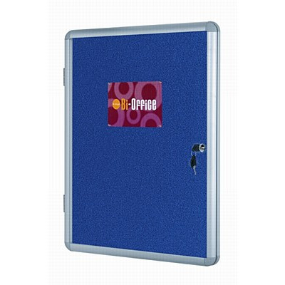 Bi-Office Lockable Felt Display Cases