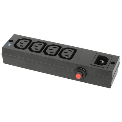 IEC Power Distribution Breakout Block - 4 Gang With Breaker