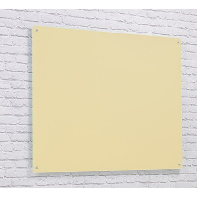 Wall Mounted Glass Board 900 x 600mm Cream