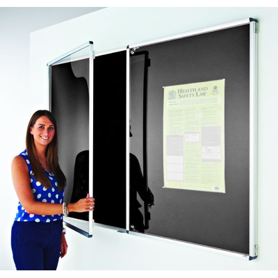 Eco-Sound Tamperproof Blazemaster Noticeboard 2400 x 1200mm Black