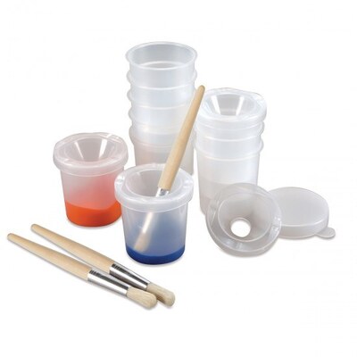 Clear Paint Pots - Set of 8