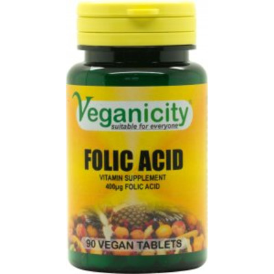 Vegan Folic Acid 400µg Tablets &pipe; Vegan Supplement Store &pipe; FREE Shipping
