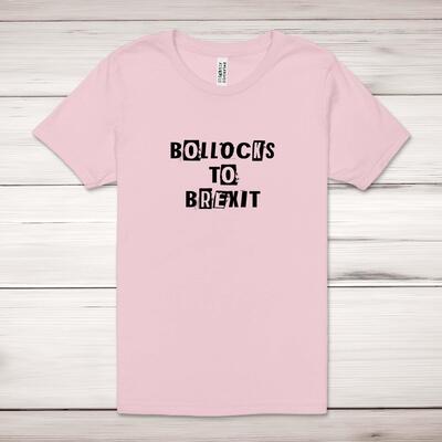 Bollocks To Brexit Adult T-Shirt - Pastel Pink, 2XL