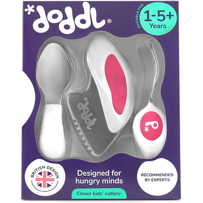 Doddl Knife, Fork and Spoon Set (Colour: Magenta)