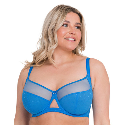 Curvy Kate Victory Polka Balcony Bra - Blue - 30E