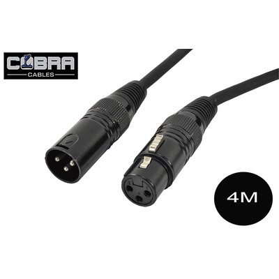3 Pin DMX Lead 4m XLR Male to Female