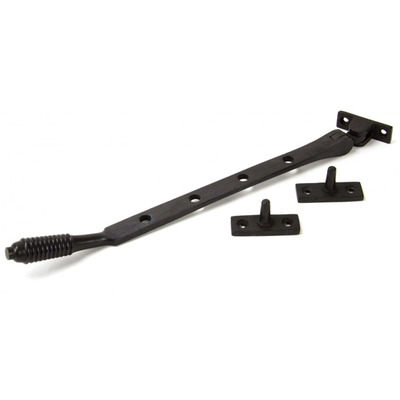 From The Anvil Reeded Window Stay (8", 10" Or 12"), Aged Bronze - 83968 AGED BRONZE - 8"