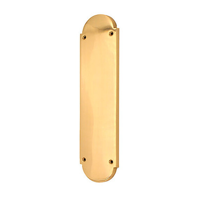 Spira Brass Victorian Half Round Finger Plate (300mm x 75mm), Polished Brass - SB2216PB POLISHED BRASS - 300mm x 75mm