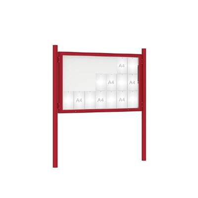 Premium Post Mounted Outdoor Noticeboard