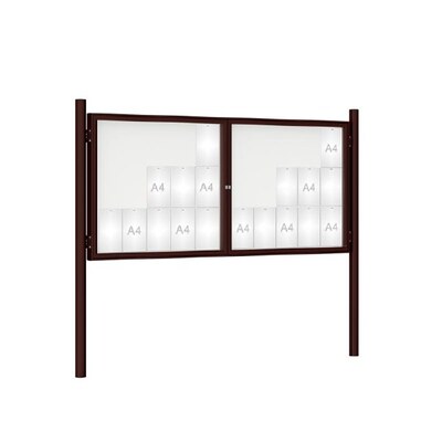 Premium Post Mounted Outdoor Noticeboard