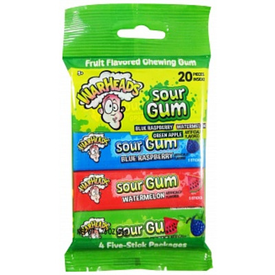 Warheads Sour Gum 4 Pack 50g *USA*