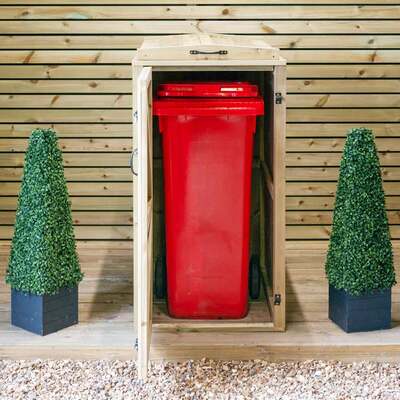 Wooden Wheelie Bin Storage Single