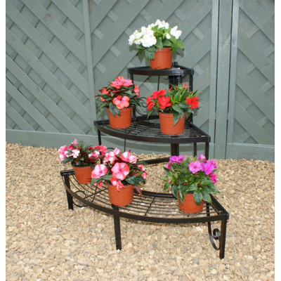 Corner Plant Pot Stand, 3 Shelves