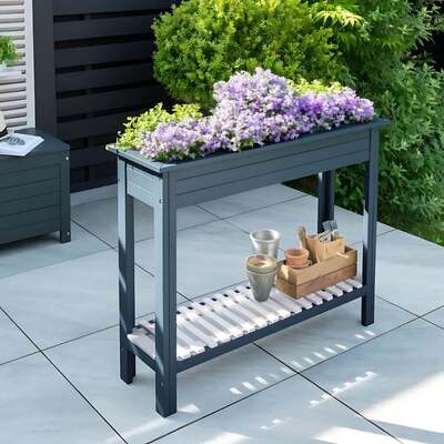 High Planter with Zinc Tray