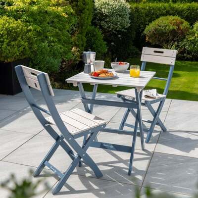 Wooden Folding Garden Bistro Set