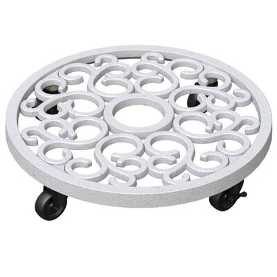 Cast Iron Plant Caddy With Wheels