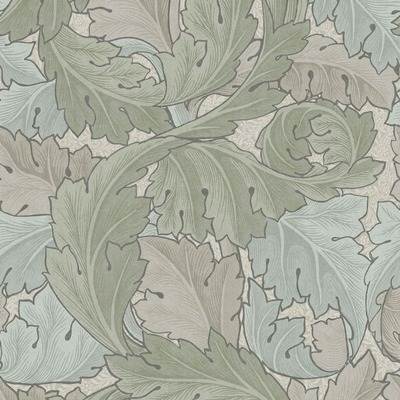 William Morris At Home Acanthus Wallpaper Sage Green / Duck Egg 124228