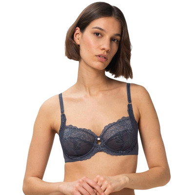 Triumph Wild Peony Florale Underwired Bra - Pebble Grey - 36DD
