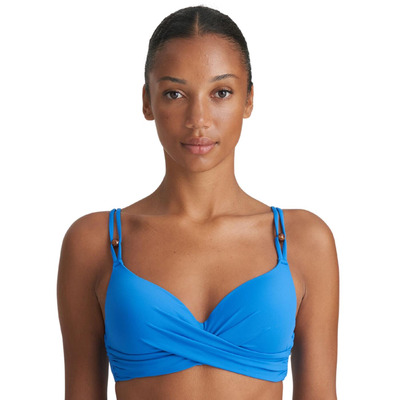 Marie Jo Flidais Padded Plunge Bikini Top - Blue Mistral - 32B