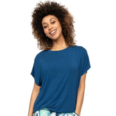 Cyberjammies Harriet Slouch Jersey Pyjama Top - Teal Blue - L - 14