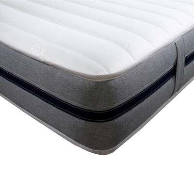 Starlight Beds™ – 8 Inch Deep All Foam Mattress with 7 Zone Support Foam and Memory Foam (STARLIGHT 07 - BLUE BAND) - 2ft6 Small Single Mattress (75cm