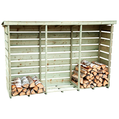 FSC® Certified Wooden Triple Log Store