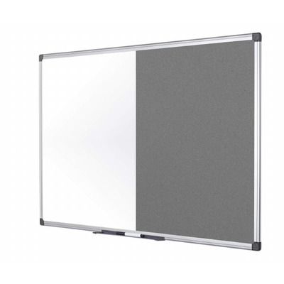 Bi-Office Combi Magnetic Drywipe/Grey Felt Board 900 x 600mm