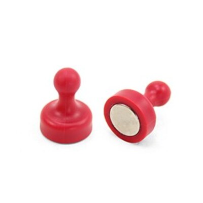 Boards Direct Super Strong Skittle Magnets Red Pack of 10