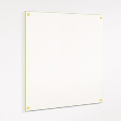 WriteOn Coloured Edge Whiteboard 876 x 1176mm Yellow Edge