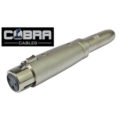 Adapter XLR Female to 6.35mm-1/4" TRS Jack Socket