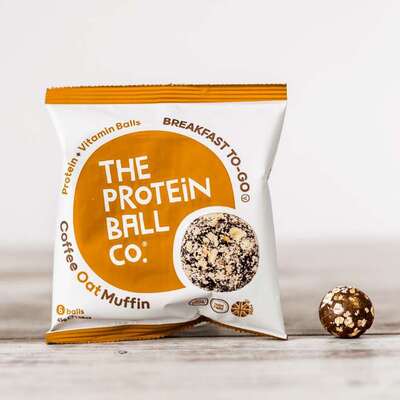 Vegan Protein Balls - A Delicious, Healthy Treat, Coffee Oat Muffin - Breakfast-To-Go / Single (45g)