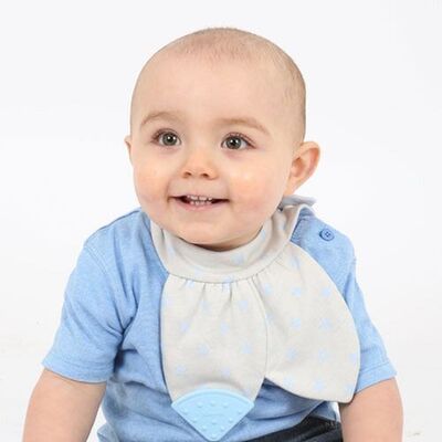 Koo-Di Choos Teether Dribble Bib - Blue