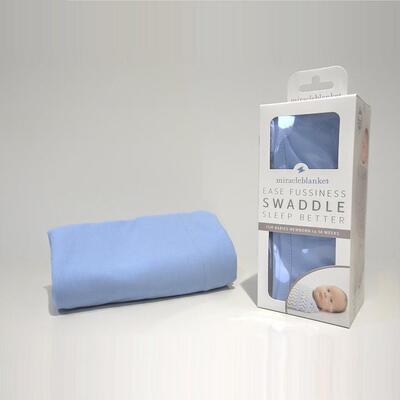 Miracle Blanket Baby Swaddle Plain Colours (Colour: Blue)
