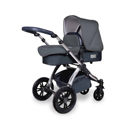 Ickle Bubba Stomp v4 Carrycot and Pushchair (Frame: Chrome, Fabric Colour: Blueberry)